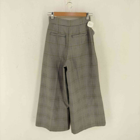 アダムエロペ Adam et Rope グレンチェックフレアワイドパンツ レディース JPN:36